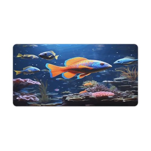 Mauspad mit Fisch-Druck, Computer-Schreibtischmatte, Gaming-Mauspad für Zuhause, Büro, Gaming Mauspad mit Fisch-Druck, Computer-Schreibtischmatte, Gaming-Mauspad für Zuhause, Büro, Gaming von BFGWK