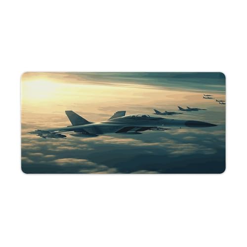 Mauspad mit Flugzeug-Motiv "Fighter Jets", Computer-Schreibtischunterlage, Gaming-Mauspad für Zuhause, Büro, Gaming Mauspad mit Flugzeug-Motiv "Fighter Jets", Computer-Schreibtischunterlage, Gaming-Mauspad für Zuhause, Büro, Gaming von BFGWK