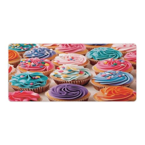 Mauspad mit Geburtstags-Cupcakes, Computer-Schreibtischmatte, Gaming-Mauspad für Zuhause, Büro, Gaming Mauspad mit Geburtstags-Cupcakes, Computer-Schreibtischmatte, Gaming-Mauspad für Zuhause, Büro, Gaming von BFGWK