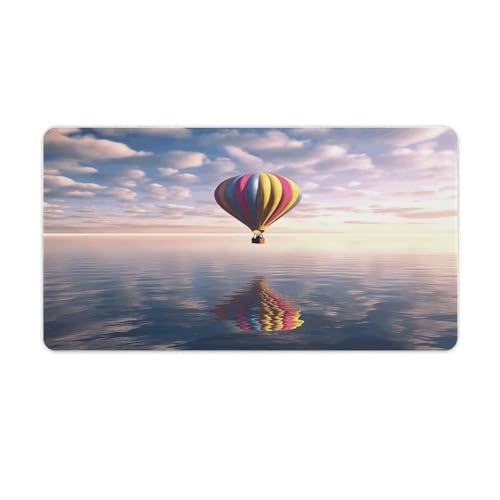 Mauspad mit Heißluftballon über dem Meer, Druck-Computer-Schreibtischmatte, Gaming-Mauspad für Zuhause, Büro, Gaming Mauspad mit Heißluftballon über dem Meer, Druck-Computer-Schreibtischmatte, Gaming-Mauspad für Zuhause, Büro, Gaming von BFGWK