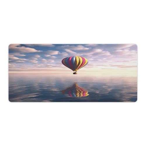 Mauspad mit Heißluftballon über dem Meer, Druck-Computer-Schreibtischmatte, Gaming-Mauspad für Zuhause, Büro, Gaming Mauspad mit Heißluftballon über dem Meer, Druck-Computer-Schreibtischmatte, Gaming-Mauspad für Zuhause, Büro, Gaming von BFGWK