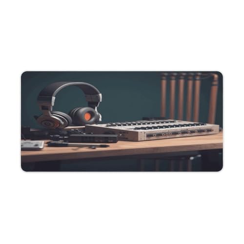 Mauspad mit Kopfhörer-Druck, Computer-Schreibtischmatte, Gaming-Mauspad für Zuhause, Büro, Gaming von BFGWK