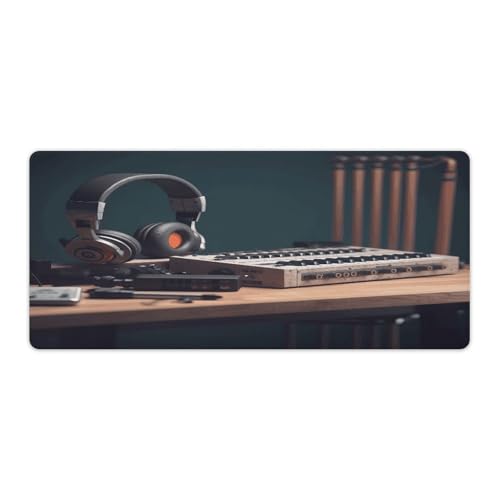 Mauspad mit Kopfhörer-Druck, Computer-Schreibtischmatte, Gaming-Mauspad für Zuhause, Büro, Gaming von BFGWK