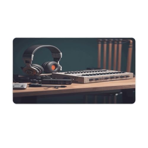 Mauspad mit Kopfhörer-Druck, Computer-Schreibtischmatte, Gaming-Mauspad für Zuhause, Büro, Gaming von BFGWK