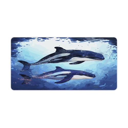 Mauspad mit Orca-Killer-Wal-Druck, Computer-Schreibtischunterlage, Gaming-Mauspad für Zuhause, Büro, Gaming Mauspad mit Orca-Killer-Wal-Druck, Computer-Schreibtischunterlage, Gaming-Mauspad für Zuhause, Büro, Gaming von BFGWK