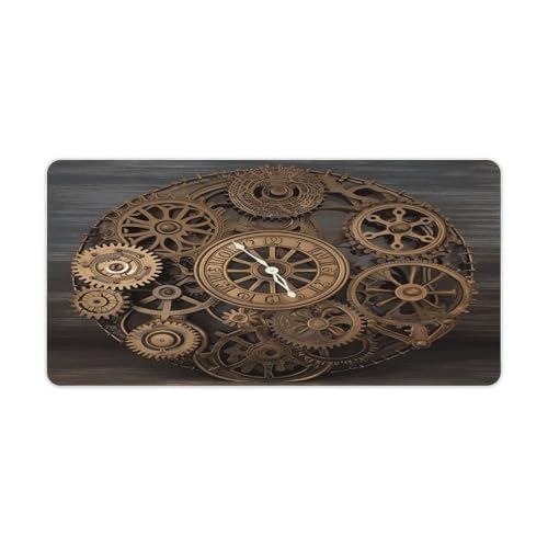 Mauspad mit Steampunk-Zahnrädern, Uhrdruck, Computer-Schreibtischmatte, Gaming-Mauspad für Zuhause, Büro, Gaming Mauspad mit Steampunk-Zahnrädern, Uhrdruck, Computer-Schreibtischmatte, Gaming-Mauspad für Zuhause, Büro, Gaming von BFGWK