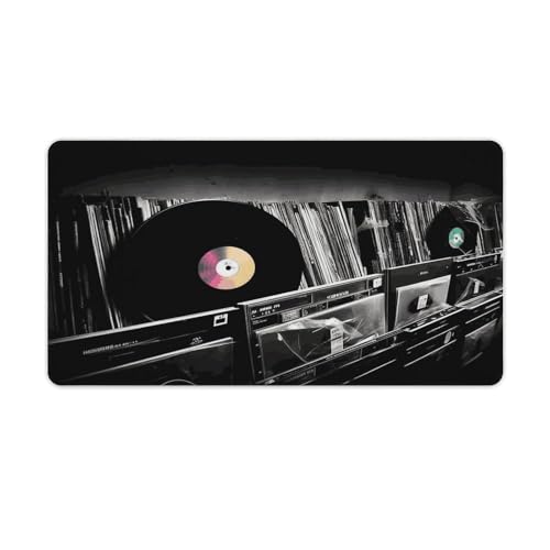 Mauspad mit Vinyl-Schallplatten-Druck, Computer-Schreibtischmatte, Gaming-Mauspad für Zuhause, Büro, Gaming von BFGWK