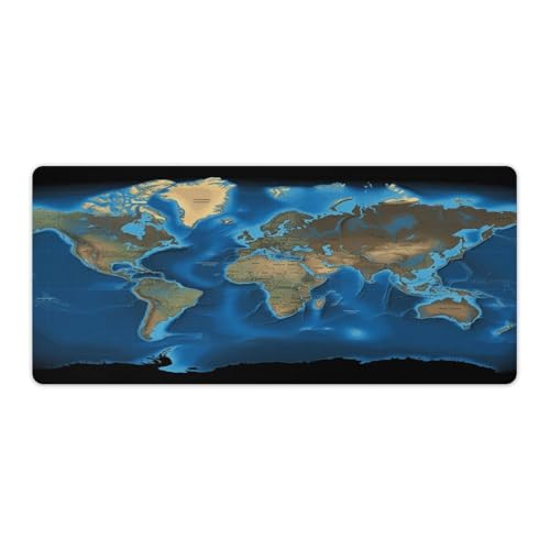 Mauspad mit Weltkarten-Druck, Computer-Schreibtischmatte, Gaming-Mauspad für Zuhause, Büro, Gaming Mauspad mit Weltkarten-Druck, Computer-Schreibtischmatte, Gaming-Mauspad für Zuhause, Büro, Gaming von BFGWK