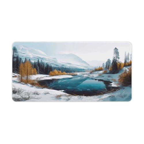Mauspad mit Winterbergen, Schneeszene, Druck, Computer-Schreibtischunterlage, Gaming-Mauspad für Zuhause, Büro, Gaming Mauspad mit Winterbergen, Schneeszene, Druck, Computer-Schreibtischunterlage, Gaming-Mauspad für Zuhause, Büro, Gaming von BFGWK