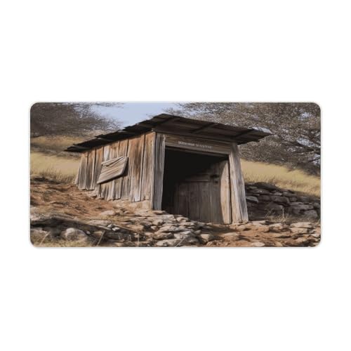 Mauspad mit altem antikem Outhouse-Druck, Computer-Schreibtischmatte, Gaming-Mauspad für Zuhause, Büro, Gaming Mauspad mit altem antikem Outhouse-Druck, Computer-Schreibtischmatte, Gaming-Mauspad für Zuhause, Büro, Gaming von BFGWK