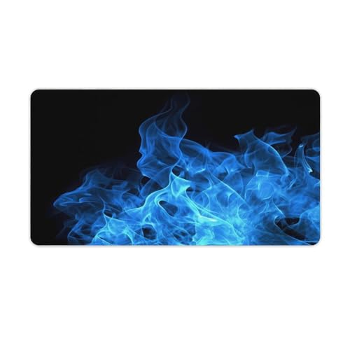 Mauspad mit blauem Flammen-Druck, Computer-Schreibtischmatte, Gaming-Mauspad für Zuhause, Büro, Gaming Mauspad mit blauem Flammen-Druck, Computer-Schreibtischmatte, Gaming-Mauspad für Zuhause, Büro, Gaming von BFGWK