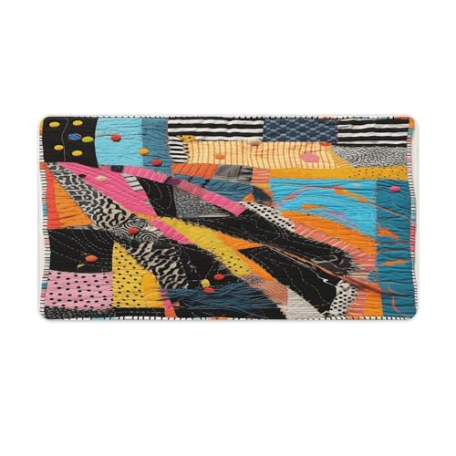 Mauspad mit buntem Quilt-Druck, Computer-Schreibtischmatte, Gaming-Mauspad für Zuhause, Büro, Gaming Mauspad mit buntem Quilt-Druck, Computer-Schreibtischmatte, Gaming-Mauspad für Zuhause, Büro, Gaming von BFGWK