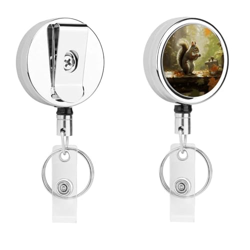 Metall-Abzeichen-Clip, einziehbarer Schlüsselanhänger, Edelstahl, Eichhörnchen isst Nüsse, png-Druck, Abzeichenrolle für Namenskarte, Schlüsselanhänger Metall-Abzeichen-Clip, einziehbarer Schlüsselanhänger, Edelstahl, Eichhörnchen isst Nüsse, png-Druck, Abzeichenrolle für Namenskarte, Schlüsselanhänger von BFGWK