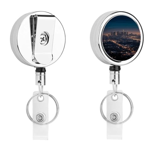 Metall-Abzeichen-Clip, einziehbarer Schlüsselanhänger, Edelstahl, Los Angeles-Druck, Abzeichenrolle für Namenskarte, Schlüsselanhänger Metall-Abzeichen-Clip, einziehbarer Schlüsselanhänger, Edelstahl, Los Angeles-Druck, Abzeichenrolle für Namenskarte, Schlüsselanhänger von BFGWK