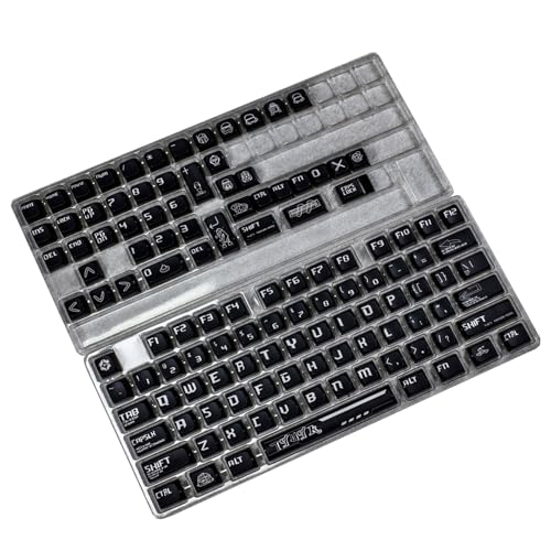 BFLKY Tastenkappen Set 122KeysHeat Sublimierte Schwarze Chevalier Muster Tastenkappen Für Mechanische Tastaturen Mit Hintergrundbeleuchtung von BFLKY