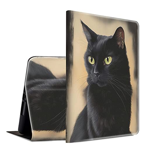 BFSEROBJ Für Samsung Galaxy Tab A8 Hülle für Samsung Galaxy Tab A8 10.5 Hülle 2022 Leichte Smart Case PU Leder Verstellbarer Ständer Schutzhülle mit Auto Wake/Sleep - Niedliche schwarze Katze von BFSEROBJ