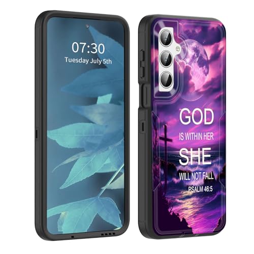 BFUKVOU Schutzhülle für Galaxy A26 5G, staubdichte Anschlussabdeckung, Ganzkörper-Silikongummi, rutschfeste, sturzsichere Handyhülle für Samsung Galaxy A26 5G 6,7 Zoll 2025, Bibelversen Psalm 46:5 BFUKVOU Schutzhülle für Galaxy A26 5G, staubdichte Anschlussabdeckung, Ganzkörper-Silikongummi, rutschfeste, sturzsichere Handyhülle für Samsung Galaxy A26 5G 6,7 Zoll 2025, Bibelversen Psalm 46:5 von BFUKVOU