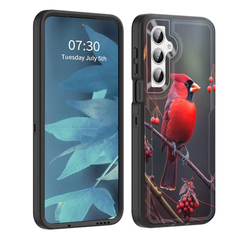 BFUKVOU Schutzhülle für Galaxy A26 5G, staubdichte Anschlussabdeckung, Ganzkörper-Silikongummi, rutschfeste, sturzsichere Handyhülle für Samsung Galaxy A26 5G 6,7 Zoll 2025, Kardinalvogel von BFUKVOU