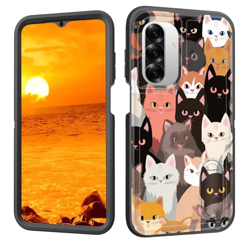 BFUKVOU Schutzhülle für Galaxy A26 5G mit integriertem Ständer, stoßfest, staubdicht, sturzsicher, 3-lagige Schutzhülle in Militärqualität, für Samsung Galaxy A26 5G 17 cm (6,7 Zoll) 2025, bunte von BFUKVOU