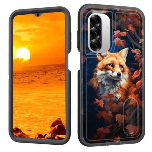 BFUKVOU Schutzhülle für Galaxy A26 5G mit integriertem Ständer, stoßfest, staubdicht, sturzsicher, 3-lagige Schutzhülle in Militärqualität, für Samsung Galaxy A26 5G 17 cm (6,7 Zoll) 2025, Waldfuchs von BFUKVOU