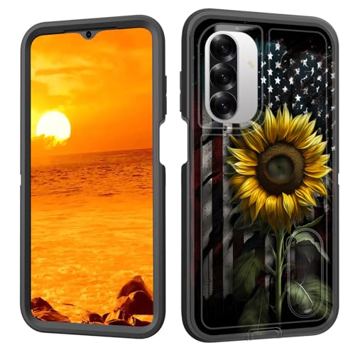 BFUKVOU Schutzhülle für Galaxy A26 5G mit integriertem Ständer, stoßfest, staubdicht, sturzsicher, 3-lagige Schutzhülle in Militärqualität, für Samsung Galaxy A26 5G 17 cm (6,7 Zoll) 2025 von BFUKVOU