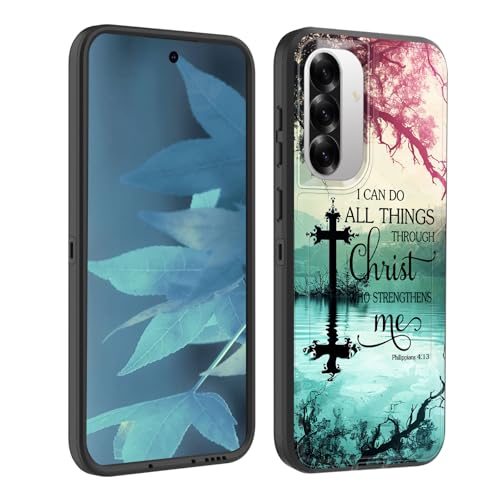 BFUKVOU Schutzhülle für Galaxy A36 5G/A56 5G, staubdichte Anschlussabdeckung, Ganzkörper-Silikongummi, rutschfeste, sturzsichere Handyhülle für Samsung Galaxy A36 5G/A56 5G 6,7 Zoll, Bibelversen BFUKVOU Schutzhülle für Galaxy A36 5G/A56 5G, staubdichte Anschlussabdeckung, Ganzkörper-Silikongummi, rutschfeste, sturzsichere Handyhülle für Samsung Galaxy A36 5G/A56 5G 6,7 Zoll, Bibelversen von BFUKVOU