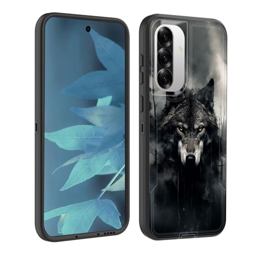 BFUKVOU Schutzhülle für Galaxy A36 5G/A56 5G, staubdichte Anschlussabdeckung, Ganzkörper-Silikongummi, rutschfeste, sturzsichere Handyhülle für Samsung Galaxy A36 5G/A56 5G 6,7 Zoll, Wolf im Wald BFUKVOU Schutzhülle für Galaxy A36 5G/A56 5G, staubdichte Anschlussabdeckung, Ganzkörper-Silikongummi, rutschfeste, sturzsichere Handyhülle für Samsung Galaxy A36 5G/A56 5G 6,7 Zoll, Wolf im Wald von BFUKVOU