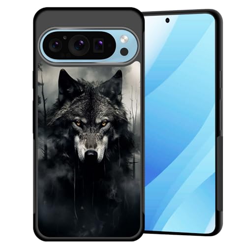 BFUKVOU Schutzhülle für Pixel 9 Pro XL, harter PC + weicher TPU-Stoßdämpfer, rutschfest, ultradünn, stoßfest, Motiv: Wolf im Wald BFUKVOU Schutzhülle für Pixel 9 Pro XL, harter PC + weicher TPU-Stoßdämpfer, rutschfest, ultradünn, stoßfest, Motiv: Wolf im Wald von BFUKVOU
