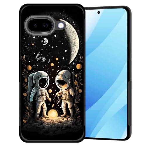 BFUKVOU Schutzhülle für Pixel 9a, Hart-PC + weiches TPU, rutschfest, ultradünn, stoßfest, für Google Pixel 9a 16 cm (6,3 Zoll) 2025, Weltraum-Astronaut von BFUKVOU