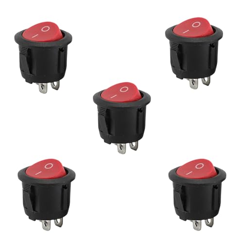5 Stück Kippschalter Schalter 12v On/Off Einrastbare mit Selbsthemmung Mini 2 Polig Wippschalter für Einbau Wohnmobil Switch Taster Modellbau Auto Boot HaushaltsgeräTe Lampenschalter Einrastbare (Rot) 5 Stück Kippschalter Schalter 12v On/Off Einrastbare mit Selbsthemmung Mini 2 Polig Wippschalter für Einbau Wohnmobil Switch Taster Modellbau Auto Boot HaushaltsgeräTe Lampenschalter Einrastbare (Rot) von BFUZXY