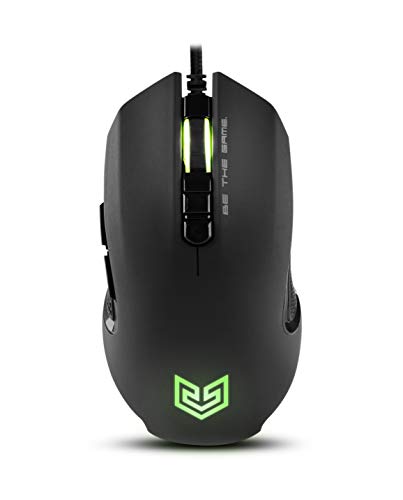 BG Hunter USB Optisch 3200DPI Ambidextrös Schwarz, Grün Maus – Maus (beidhändig, optisch, USB, 3200 DPI, 147 g, Schwarz, Grün) von BG BE THE GAME