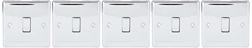 BG-Nexus-Metall-Lichtschalter, 10 A, poliertes Chrom, 5 Stück BG-Nexus-Metall-Lichtschalter, 10 A, poliertes Chrom, 5 Stück von maman