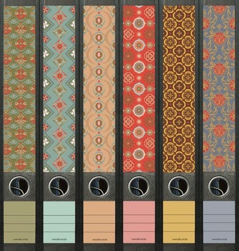 BG Pattern Muster Ordneraufkleber 6er Pack von BG