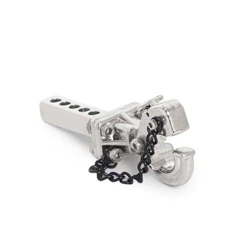 VOLLMETALL 1/10 Trailer Drop Hitch Receiver Abschlepphaken - Anhängerkupplungen(Silver) von BGAZA