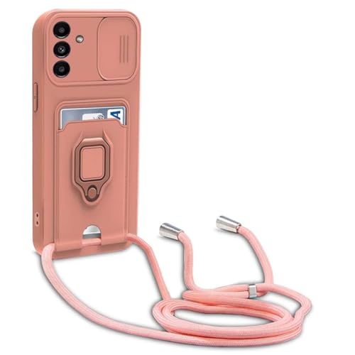 BGHHEU Handykette Schutzhülle kompatibel mit Samsung Galaxy S24 FE Handyhülle mit Band,Schiebe Kameraschutz,360 Grad Ringhalter Stand,Kartenfach,Verstellbarer Halskette Silikon hülle - Pink BGHHEU Handykette Schutzhülle kompatibel mit Samsung Galaxy S24 FE Handyhülle mit Band,Schiebe Kameraschutz,360 Grad Ringhalter Stand,Kartenfach,Verstellbarer Halskette Silikon hülle - Pink von BGHHEU