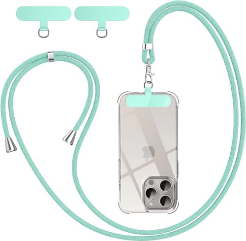 BGHHEU Handykette Universal zum Umhängen,1 Stück Schlüsselband Kette zum Umhängen mit 3 Universelles Pad,Handyband mit Standard Handyhülle kombinierbar,Einstellbar und Abnehmbar - Matcha Grün BGHHEU Handykette Universal zum Umhängen,1 Stück Schlüsselband Kette zum Umhängen mit 3 Universelles Pad,Handyband mit Standard Handyhülle kombinierbar,Einstellbar und Abnehmbar - Matcha Grün von BGHHEU