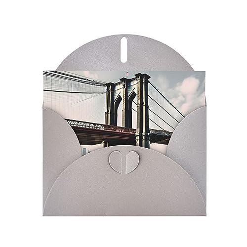 Brooklyn Brücke S-Print einzigartige leere Grußkarten mit Umschlag, Grußkarte Grußkarte für alle Gelegenheiten von BGSHJVF
