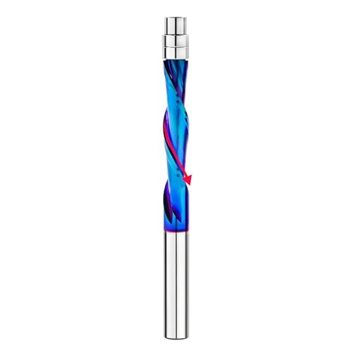 BGTEC Hartmetall Downcut Spiralbündiger Frässtift,6.35mm bündige Verkleidung Oberfräsen-Bits Nano Blue Coat flache Nase Schaftfräser die Holzbearbeitung Beschneiden BGTEC Hartmetall Downcut Spiralbündiger Frässtift,6.35mm bündige Verkleidung Oberfräsen-Bits Nano Blue Coat flache Nase Schaftfräser die Holzbearbeitung Beschneiden von BGTEC