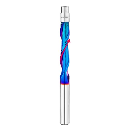 BGTEC Hartmetall Upcut Spiralbündiger Frässtift,6.35mm bündige Verkleidung Oberfräsen-Bits Nano Blue Coat flache Nase Schaftfräser die Holzbearbeitung Beschneiden BGTEC Hartmetall Upcut Spiralbündiger Frässtift,6.35mm bündige Verkleidung Oberfräsen-Bits Nano Blue Coat flache Nase Schaftfräser die Holzbearbeitung Beschneiden von BGTEC