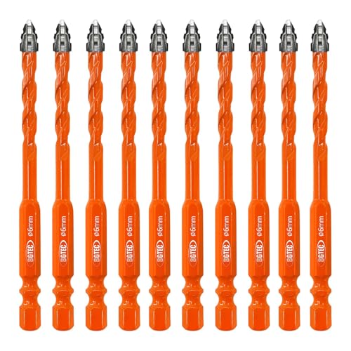BGTEC Verzahnter Hartmetall-Bohrerset für Mauerwerk - 10 Stück 6MM Teiliges Steinbohrer-Set für Holz, Kunststoff, Ziegel, Fliesen, Glas, Beton & Marmor BGTEC Verzahnter Hartmetall-Bohrerset für Mauerwerk - 10 Stück 6MM Teiliges Steinbohrer-Set für Holz, Kunststoff, Ziegel, Fliesen, Glas, Beton & Marmor von BGTEC