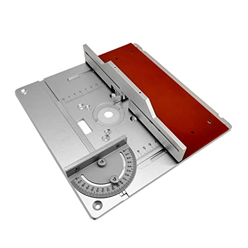 Aluminium-Frästisch-Einlegeplatte, elektrisches Holzfräs-Flip-Board mit Gehrungslehre, Zapfenlehre, Führungsset, Tischkreissäge, Holzbearbeitung,Holzbearbeitungswerkzeuge(Set A) von BGTSF