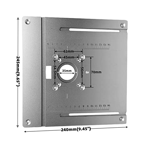 Aluminium-Frästisch-Einlegeplatte, elektrisches Holzfräs-Flip-Board mit Gehrungslehre, Zapfenlehre, Führungsset, Tischkreissäge, Holzbearbeitung,Holzbearbeitungswerkzeuge(Set C) von BGTSF