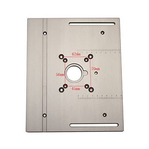 Aluminium-Frästisch-Einsatzplatte mit Gehrungslehre for Holzbearbeitungsbänke, Tischkreissäge, multifunktionale Trimmer-Graviermaschine,Holzbearbeitungswerkzeuge(A-01) von BGTSF