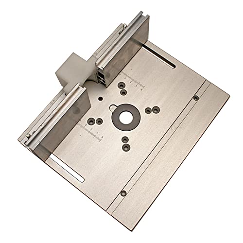 Aluminium-Frästisch-Einsatzplatte mit Gehrungslehre for Holzbearbeitungsbänke, Tischkreissäge, multifunktionale Trimmer-Graviermaschine,Holzbearbeitungswerkzeuge(A-02) von BGTSF