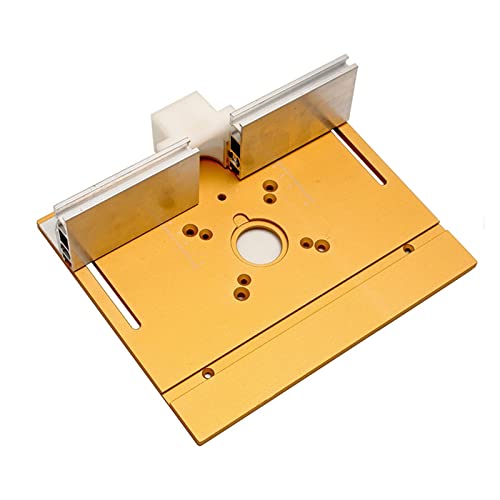 Aluminium-Frästisch-Einsatzplatte mit Gehrungslehre for Holzbearbeitungsbänke, Tischkreissäge, multifunktionale Trimmer-Graviermaschine,Holzbearbeitungswerkzeuge(B-02) von BGTSF