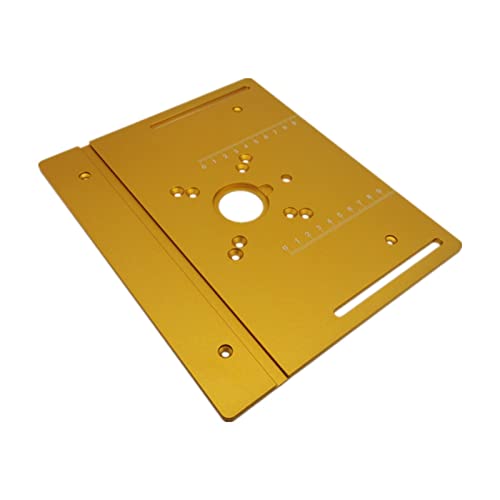 Aluminium-Frästisch-Einsatzplatte mit Gehrungslehre for Holzbearbeitungsbänke, Tischkreissäge, multifunktionale Trimmer-Graviermaschine,Holzbearbeitungswerkzeuge(Set D) von BGTSF