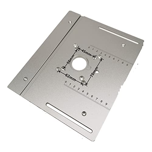 Aluminium-Frästisch-Einsatzplatte mit Gehrungslehre for Holzbearbeitungsbänke, Tischkreissäge, multifunktionale Trimmer-Graviermaschine,Holzbearbeitungswerkzeuge(Type-A) von BGTSF
