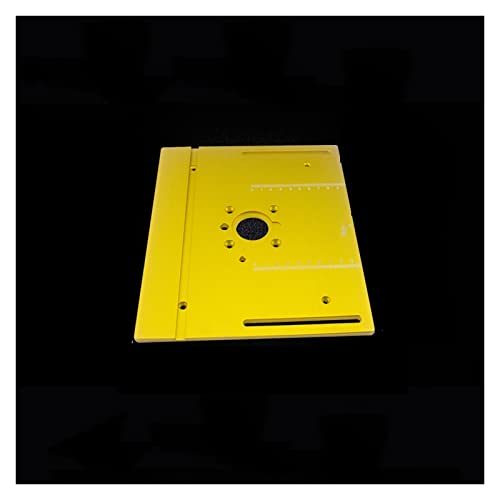 Frästisch-Einlegeplatte Holzbearbeitungsbänke Tischkreissäge mit Gehrungslehre Führung Aluminiumprofil Zaun Gleithalterungen,Holzbearbeitungswerkzeuge(B Aluminum plate) von BGTSF