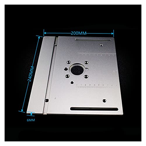 Frästisch-Einlegeplatte for Holzbearbeitungsbänke Tischkreissäge mit Gehrungslehrenführung Aluminiumprofilzaun-Gleithalterungen,Holzbearbeitungswerkzeuge(Aluminum Plate A) von BGTSF