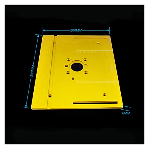 Frästisch-Einlegeplatte for Holzbearbeitungsbänke Tischkreissäge mit Gehrungslehrenführung Aluminiumprofilzaun-Gleithalterungen,Holzbearbeitungswerkzeuge(Aluminum Plate B) von BGTSF